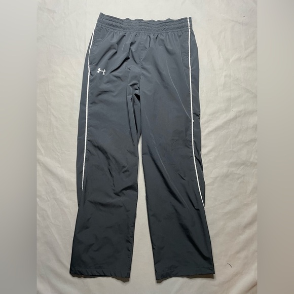 Under Armour Men's Loose Fit Windbreaker Pants Size L Black Mesh Lined Athletic - Picture 1 of 8